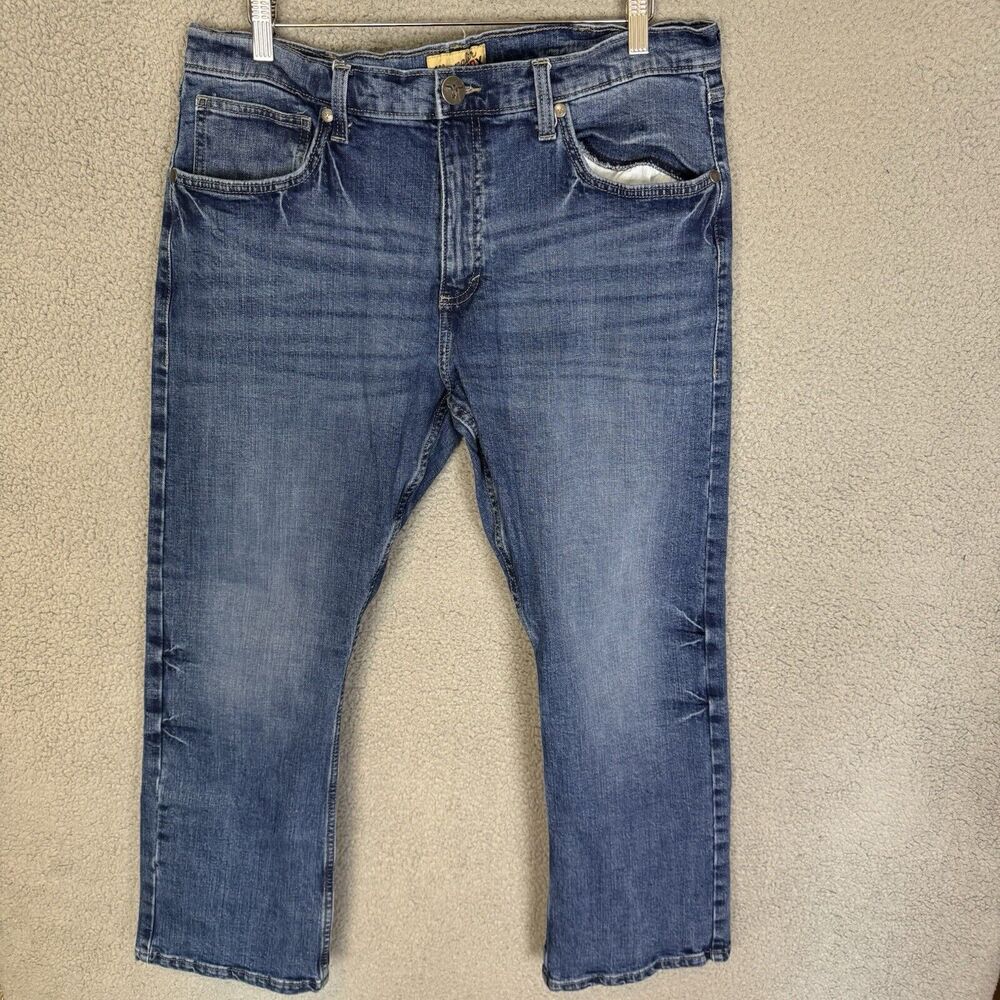 Wrangler 20X Jeans Men's 36x29 Relaxed Fit Straight Leg Blue Denim Stretch